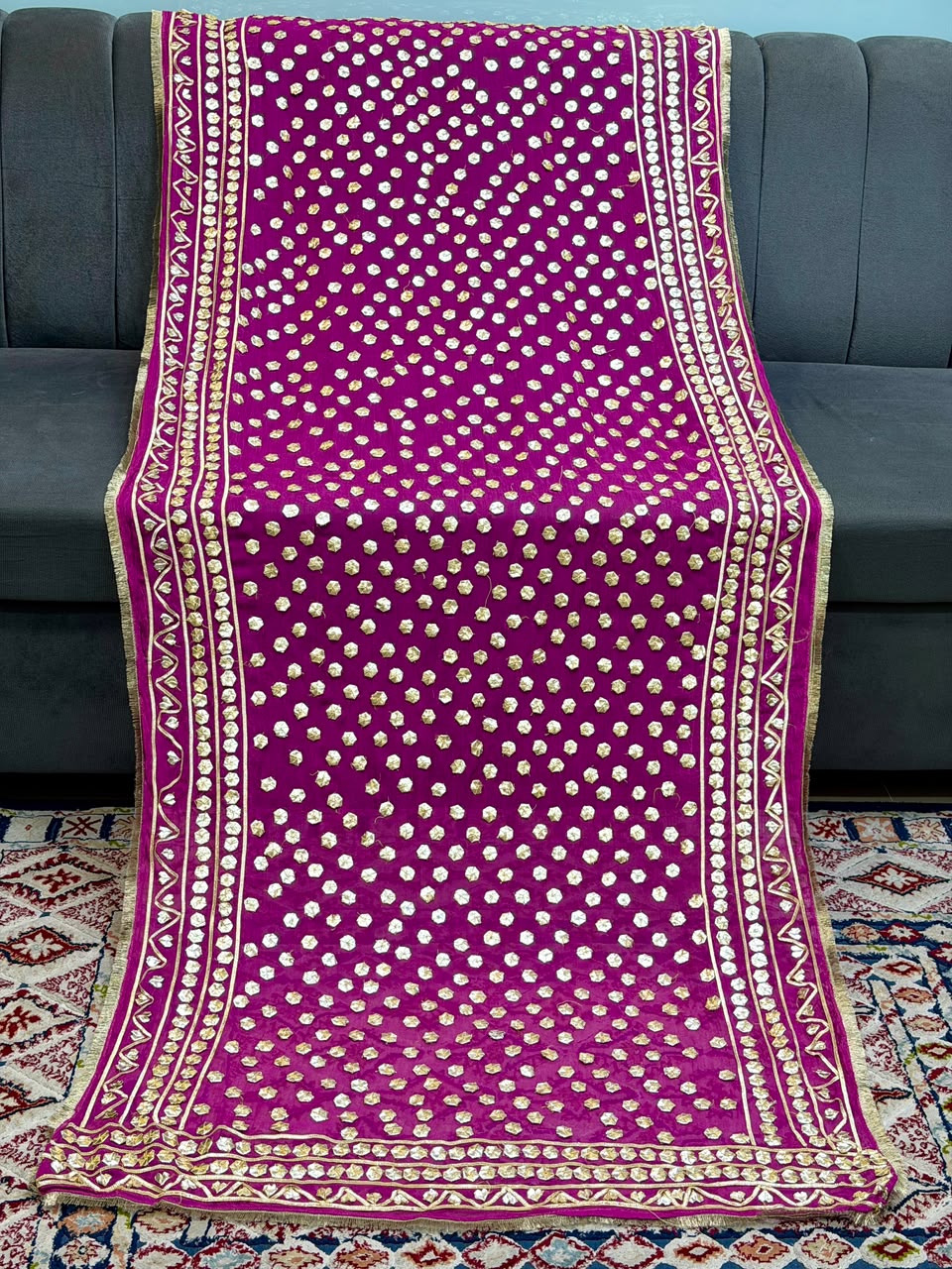 Amna's Clothing 018 - Handmade Wedding Wear Chiffon Dupatta