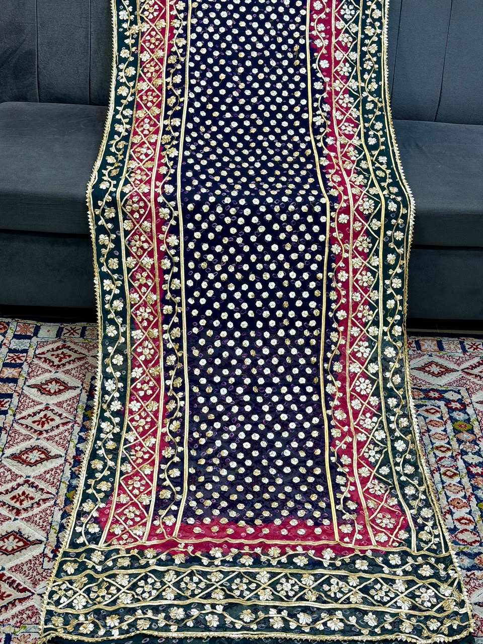 Amna's Clothing 018 - Handmade Wedding Wear Chiffon Dupatta