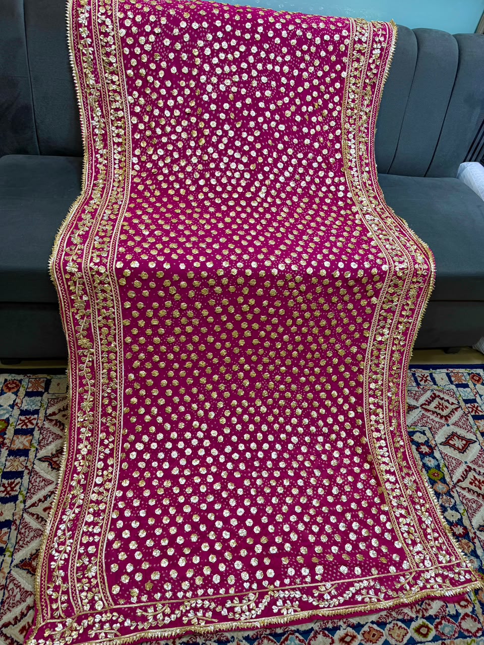 Amna's Clothing 018 - Handmade Wedding Wear Chiffon Dupatta