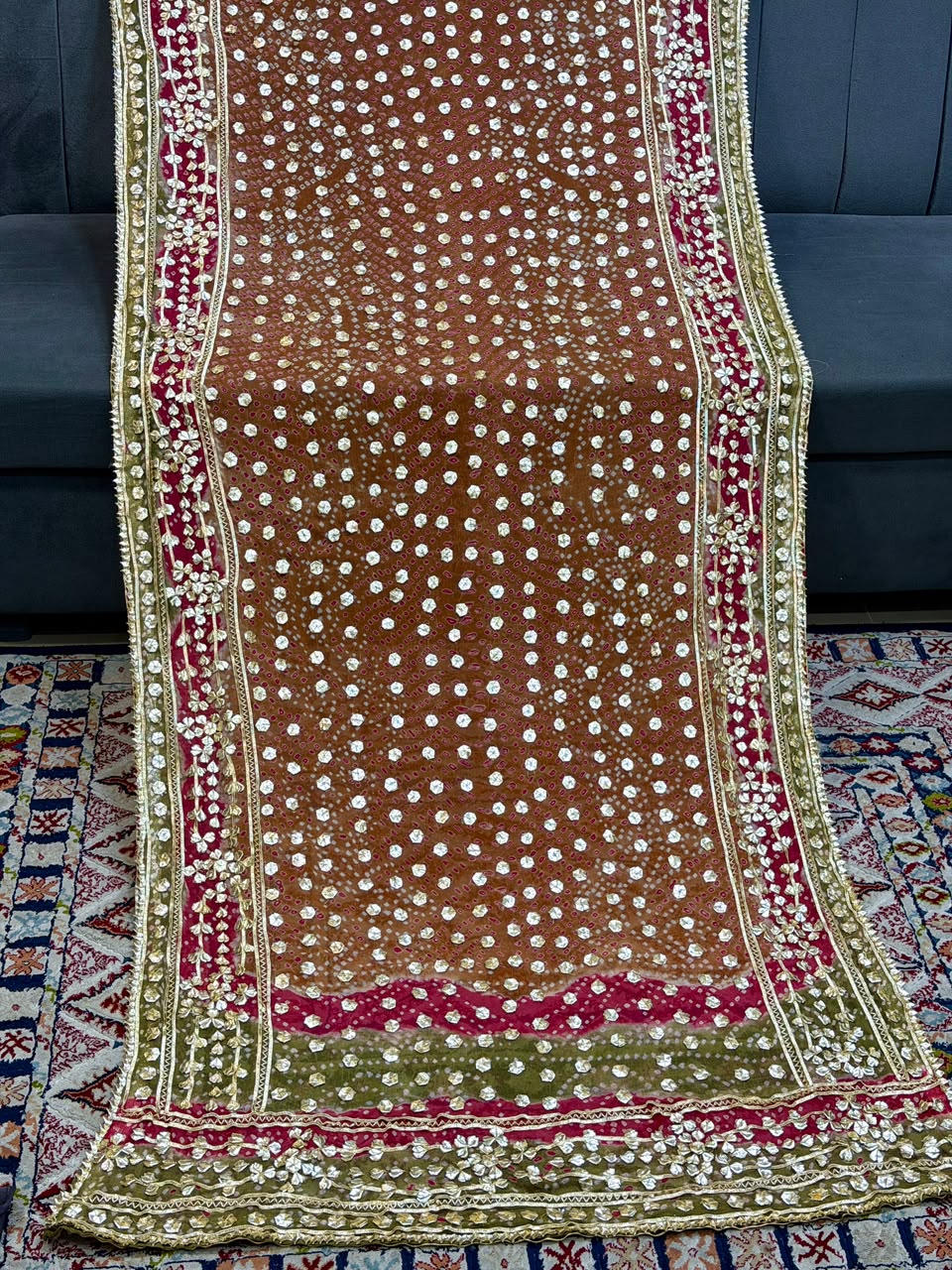 Amna's Clothing 018 - Handmade Wedding Wear Chiffon Dupatta