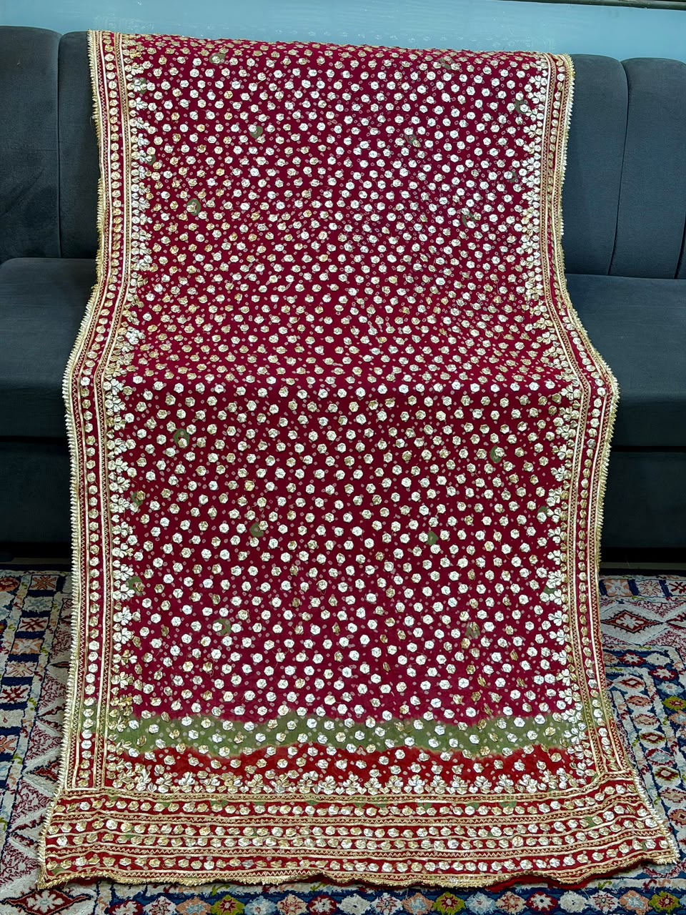 Amna's Clothing 018 - Handmade Wedding Wear Chiffon Dupatta