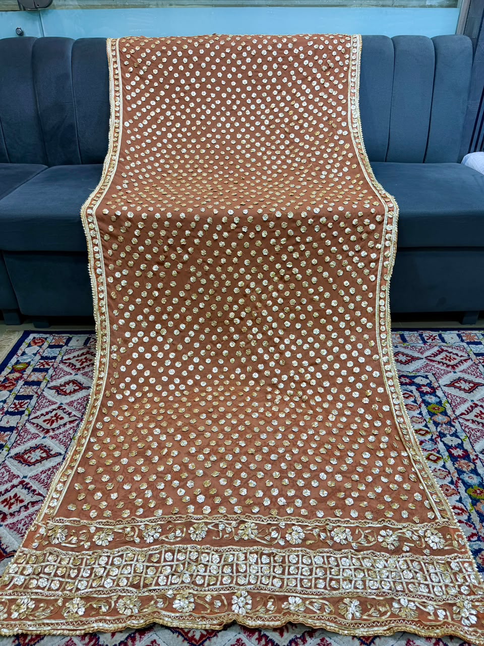 Amna's Clothing 018 - Handmade Wedding Wear Chiffon Dupatta