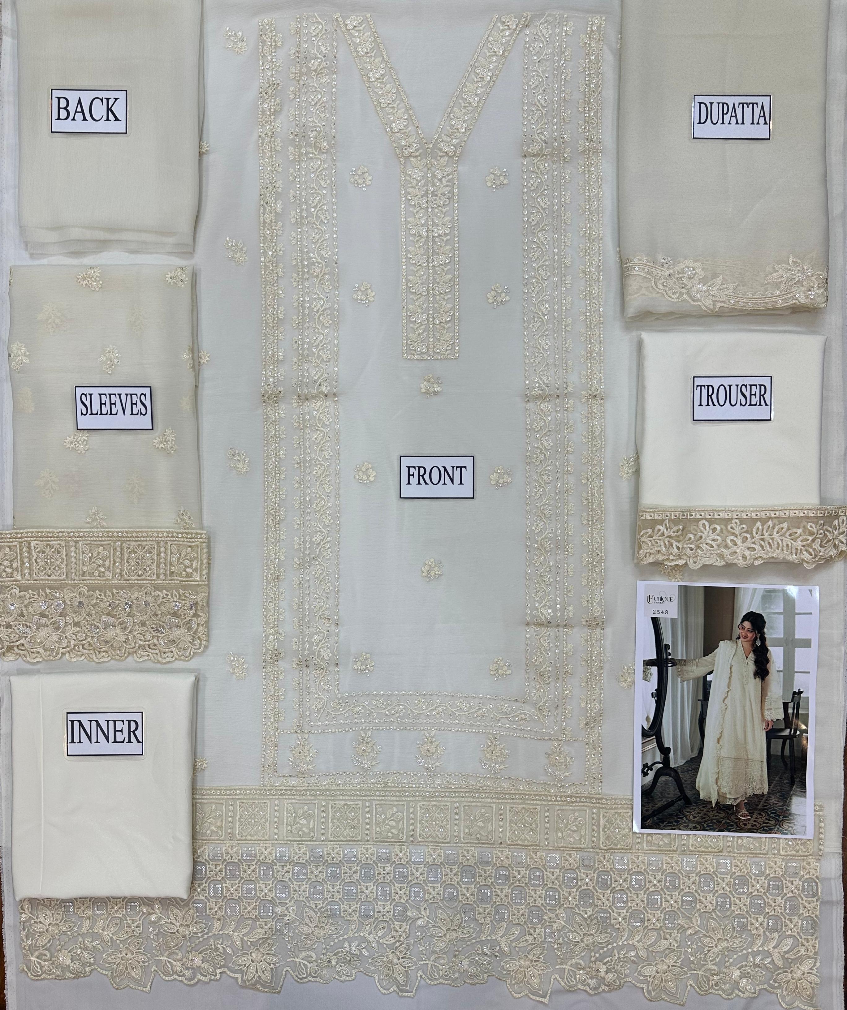 Amna's Clothing 003 - Premium Embroidered Chiffon Suit