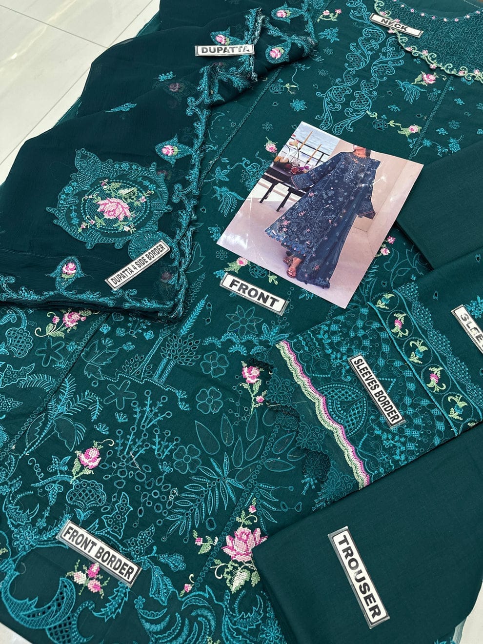 Soft Chiffon| Lawn | Embroidered | Qalamkar