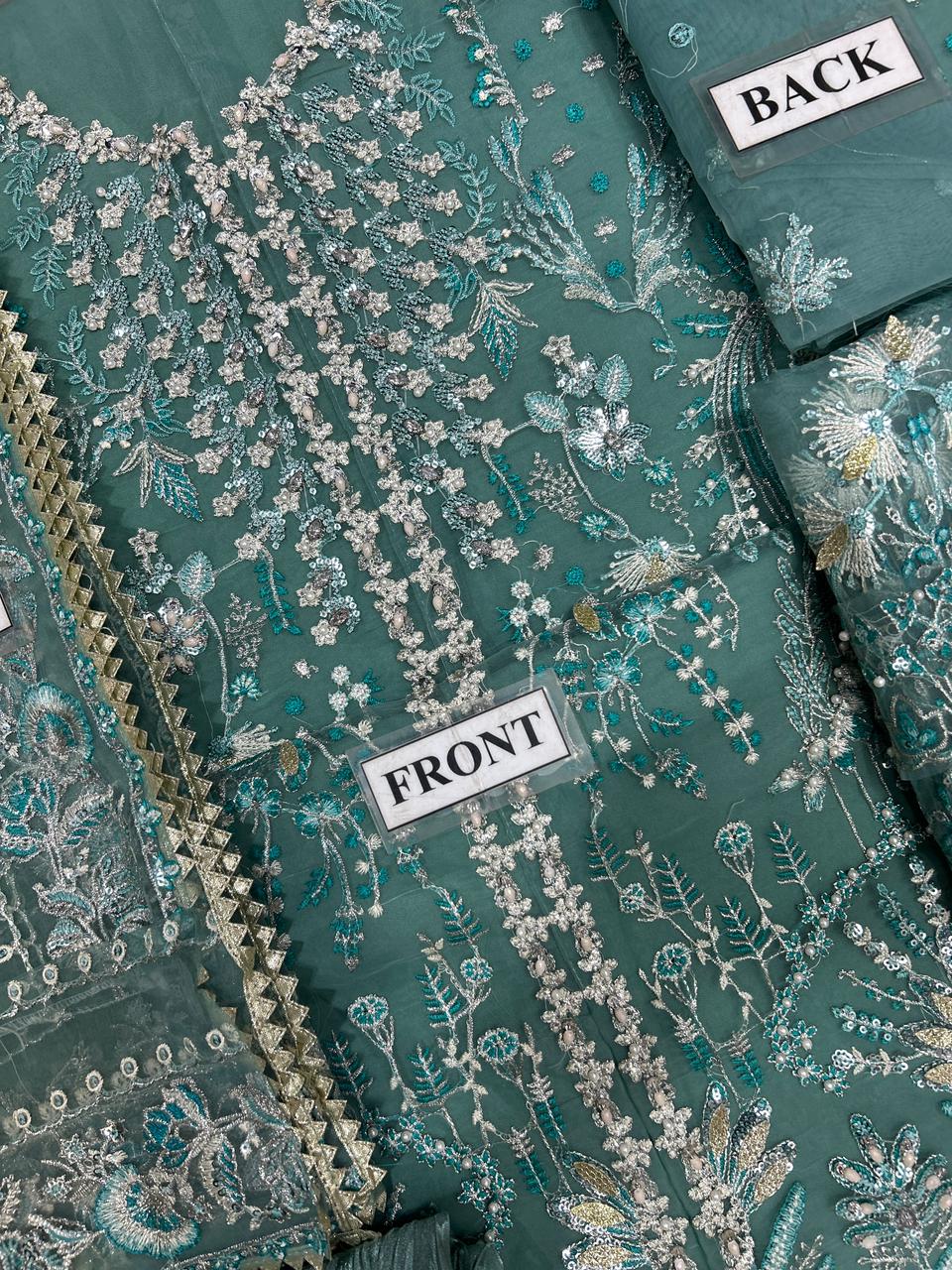 Amna's Clothing 002 - Premium Organza Party Wear Dress