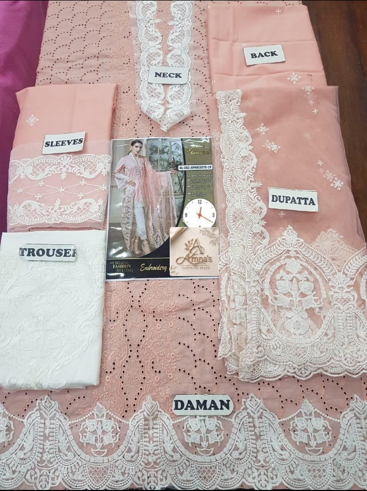 Lawn | Embroidered | Laser Work | Anaya