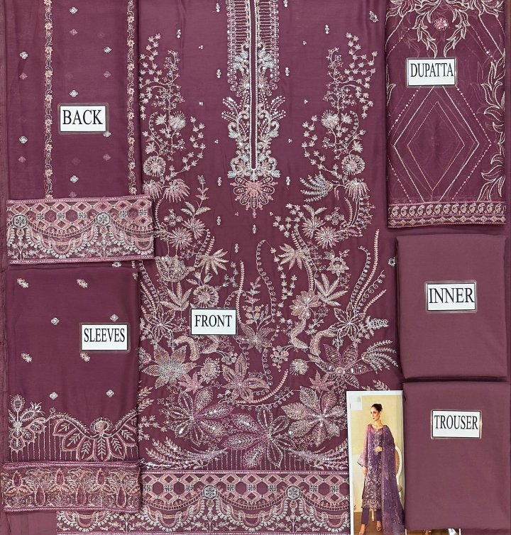 Premium | Chiffon | Embroidered | Ramsha