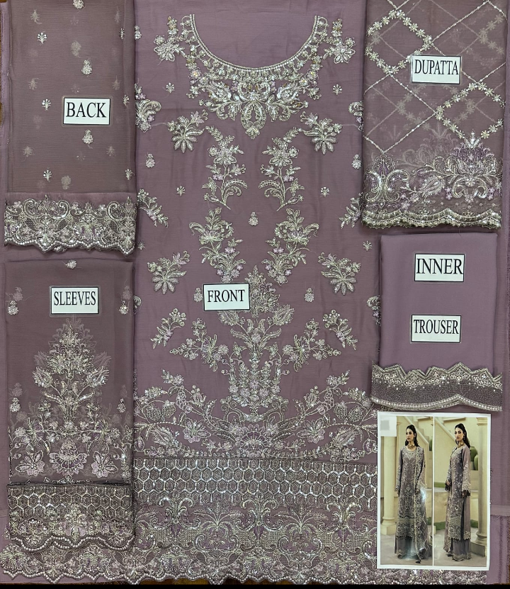 Aurelia Couture | Luxury Formal |  Mauve | Heavy Embroidered