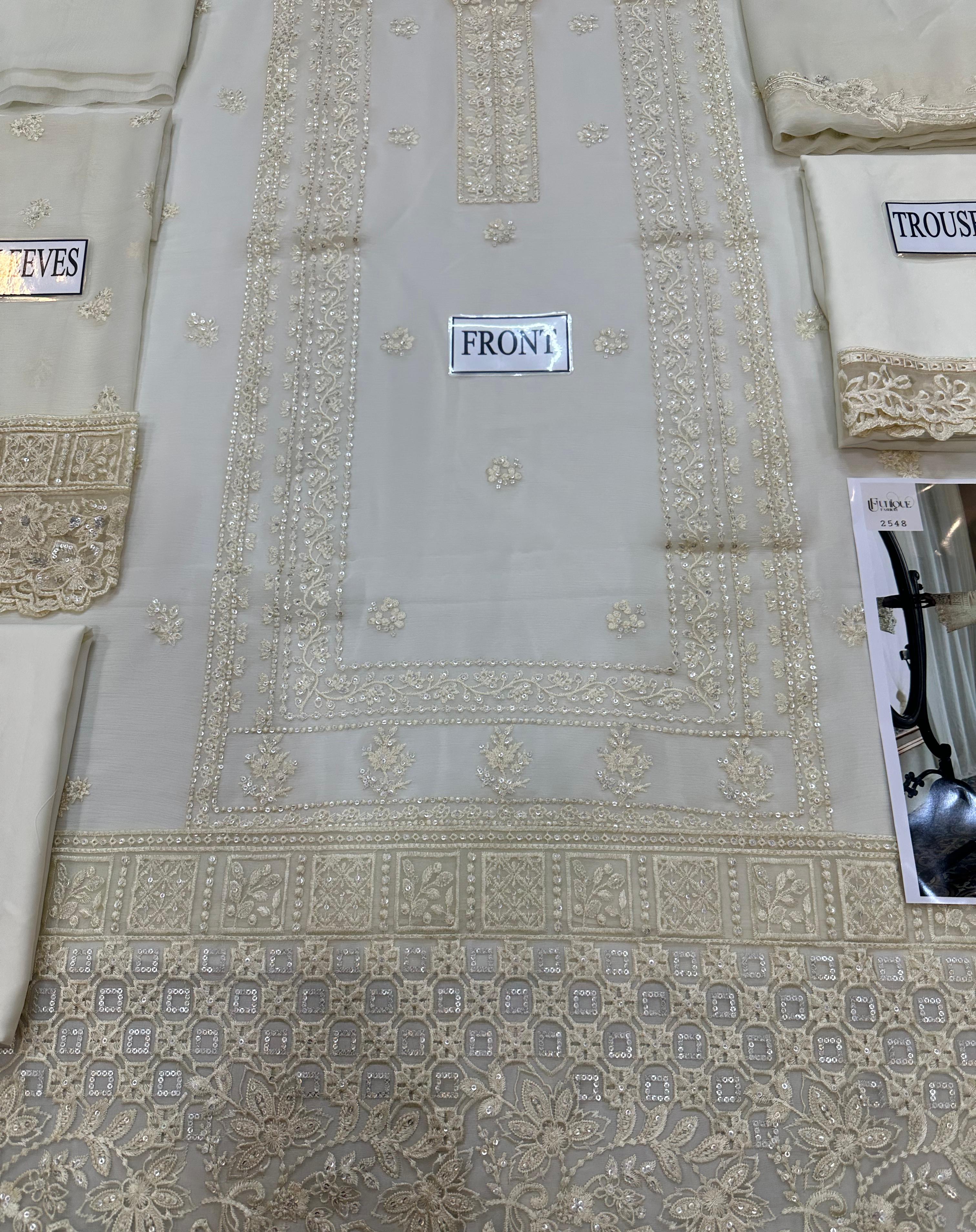 Amna's Clothing 003 - Premium Embroidered Chiffon Suit