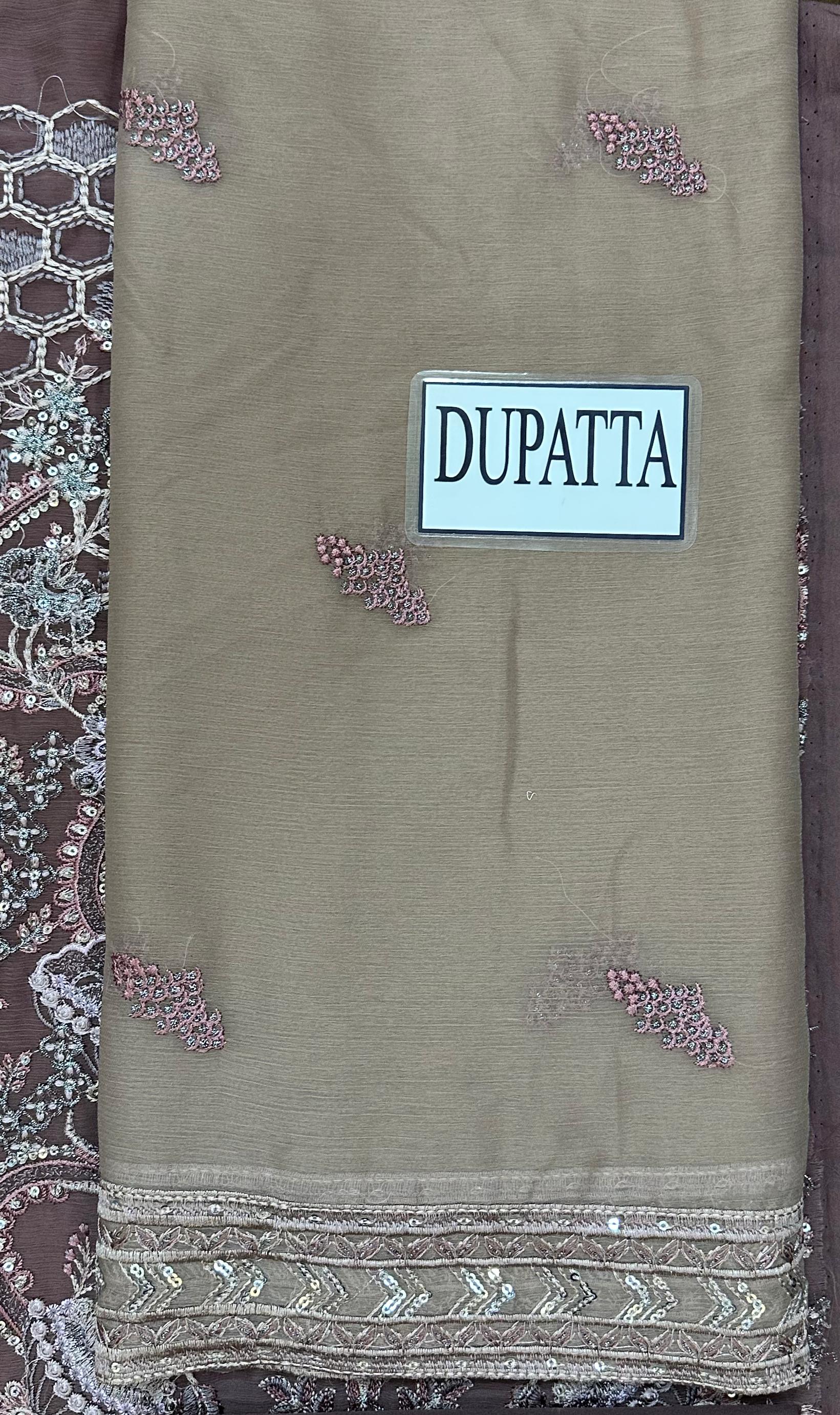 Amna's Clothing 001 - Premium Embroidered Chiffon Suit