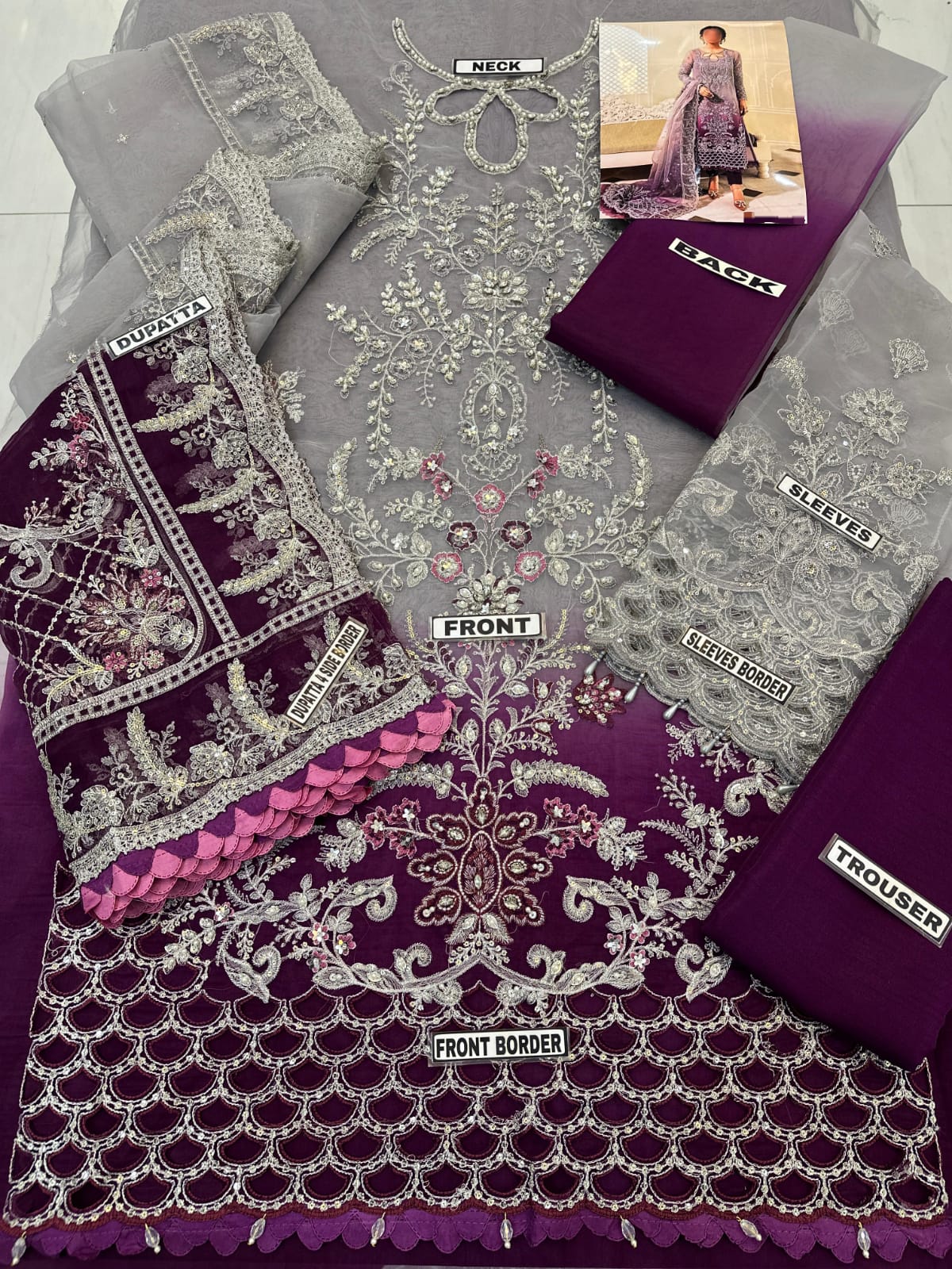 Amna's Clothing 006 - Premium Organza Party Wear Suit