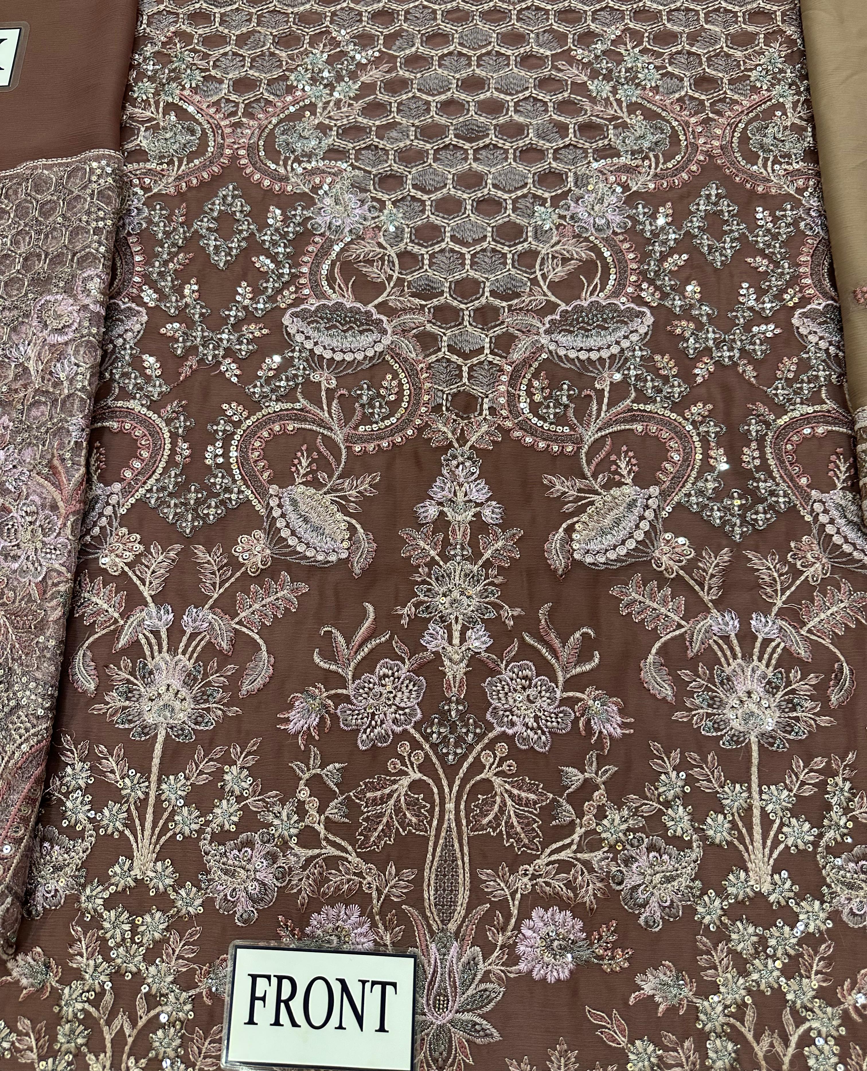 Amna's Clothing 001 - Premium Embroidered Chiffon Suit