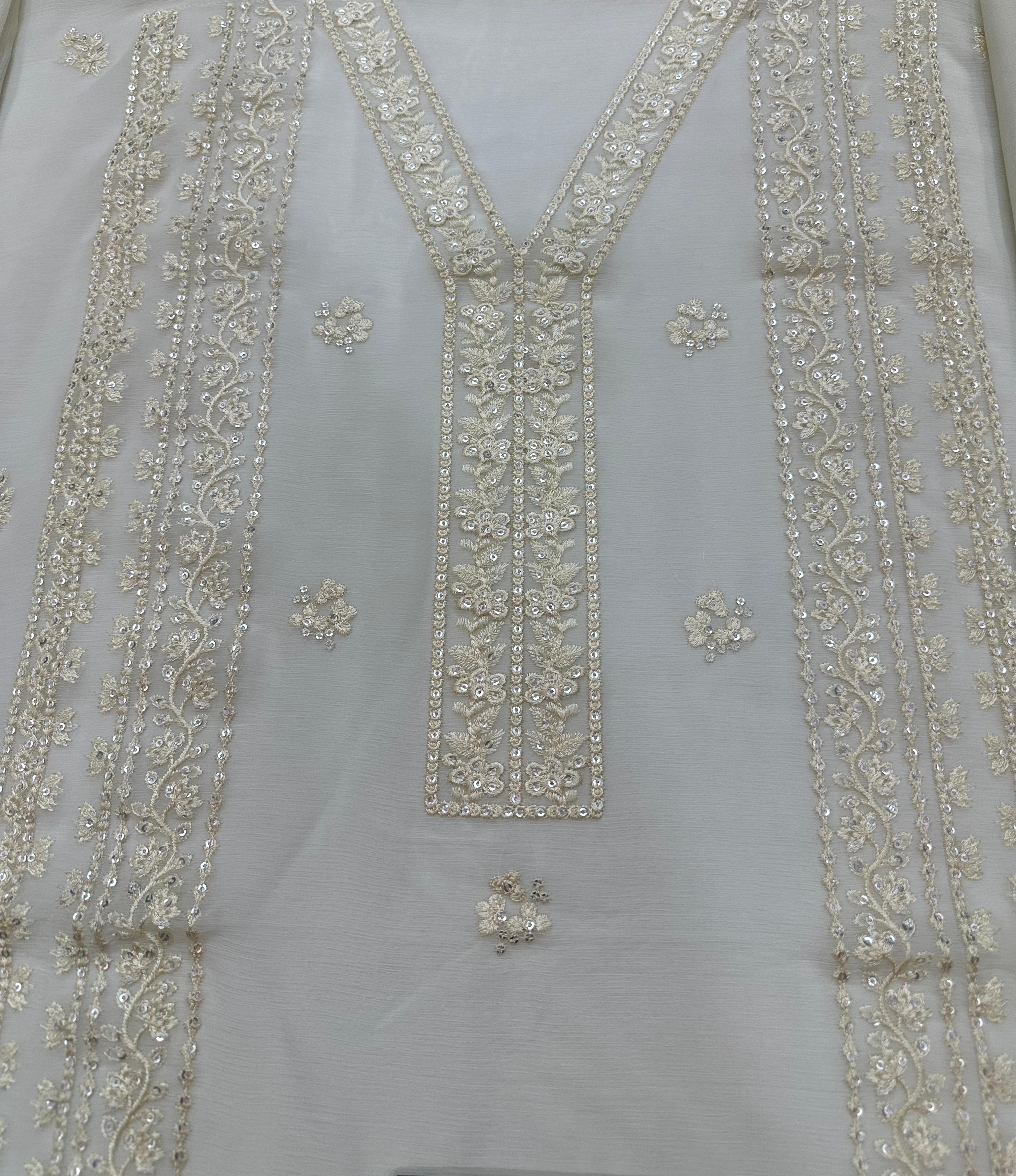 Amna's Clothing 003 - Premium Embroidered Chiffon Suit