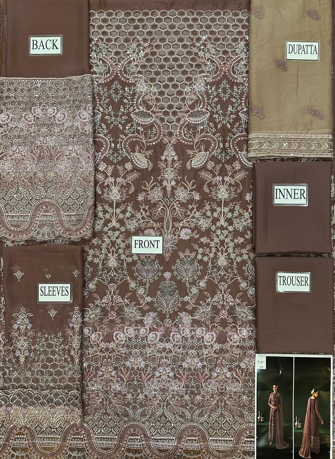 Amna's Clothing 001 - Premium Embroidered Chiffon Suit