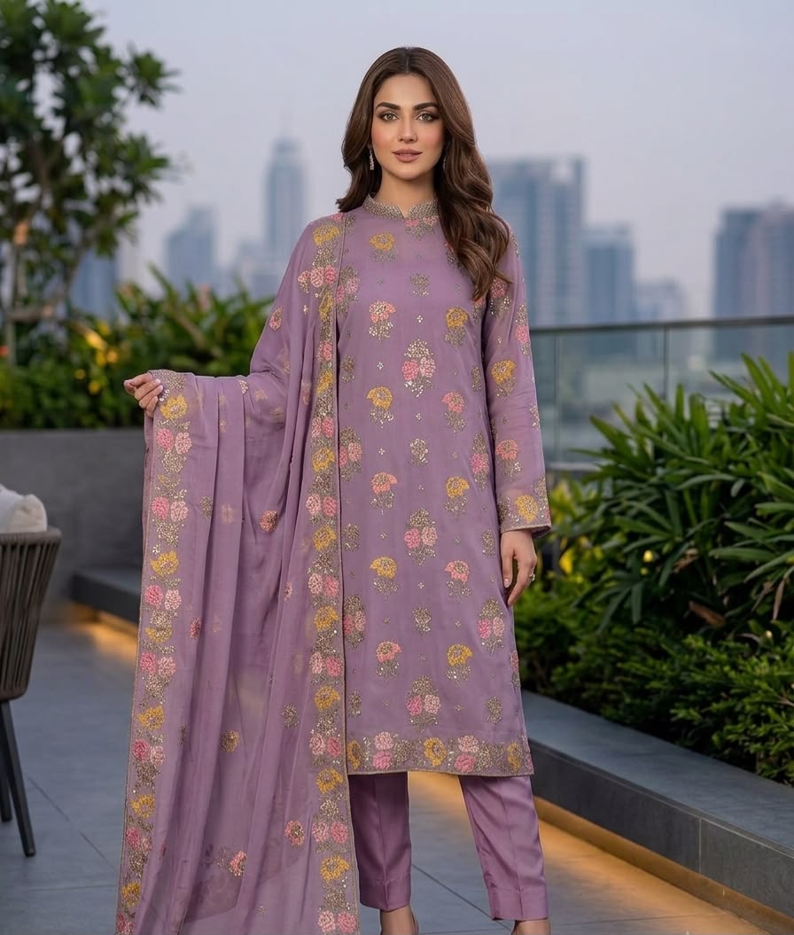 Luxury Embroidered | Aurelia Couture | Lavender