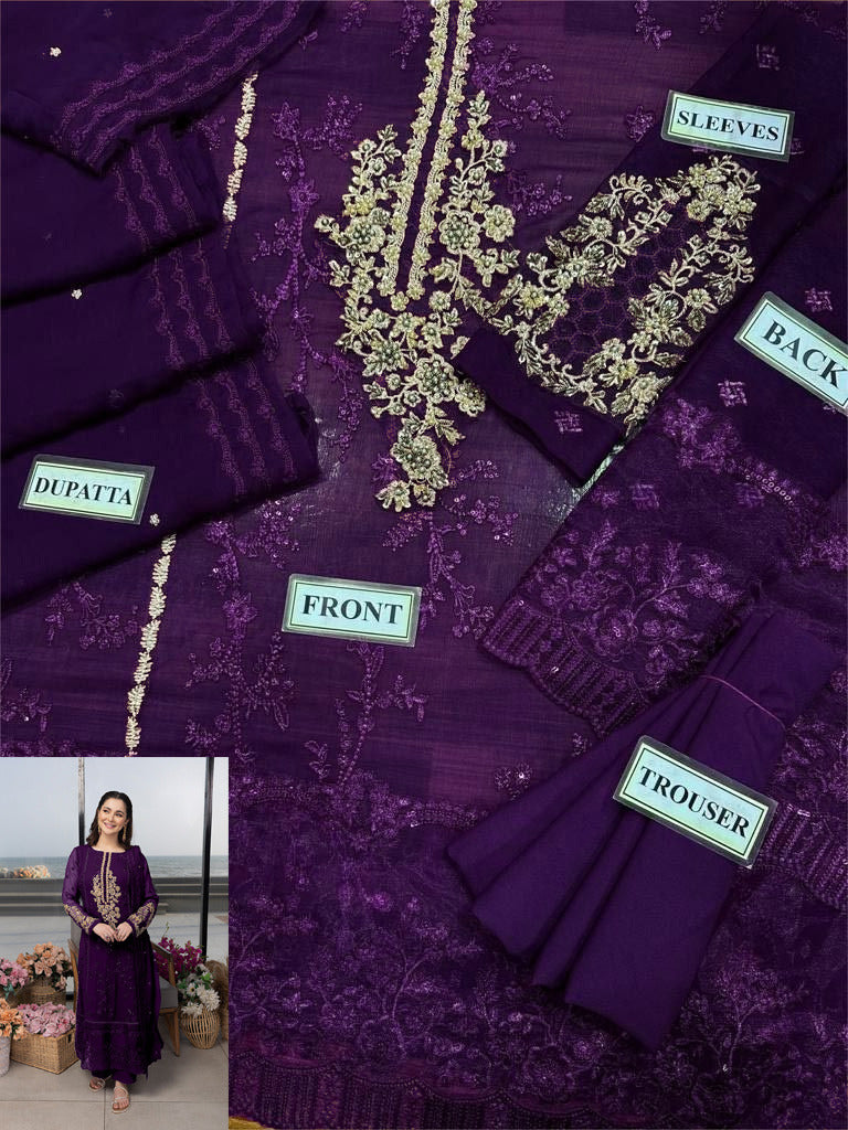 Premium Chiffon | Adda Work |  Azure