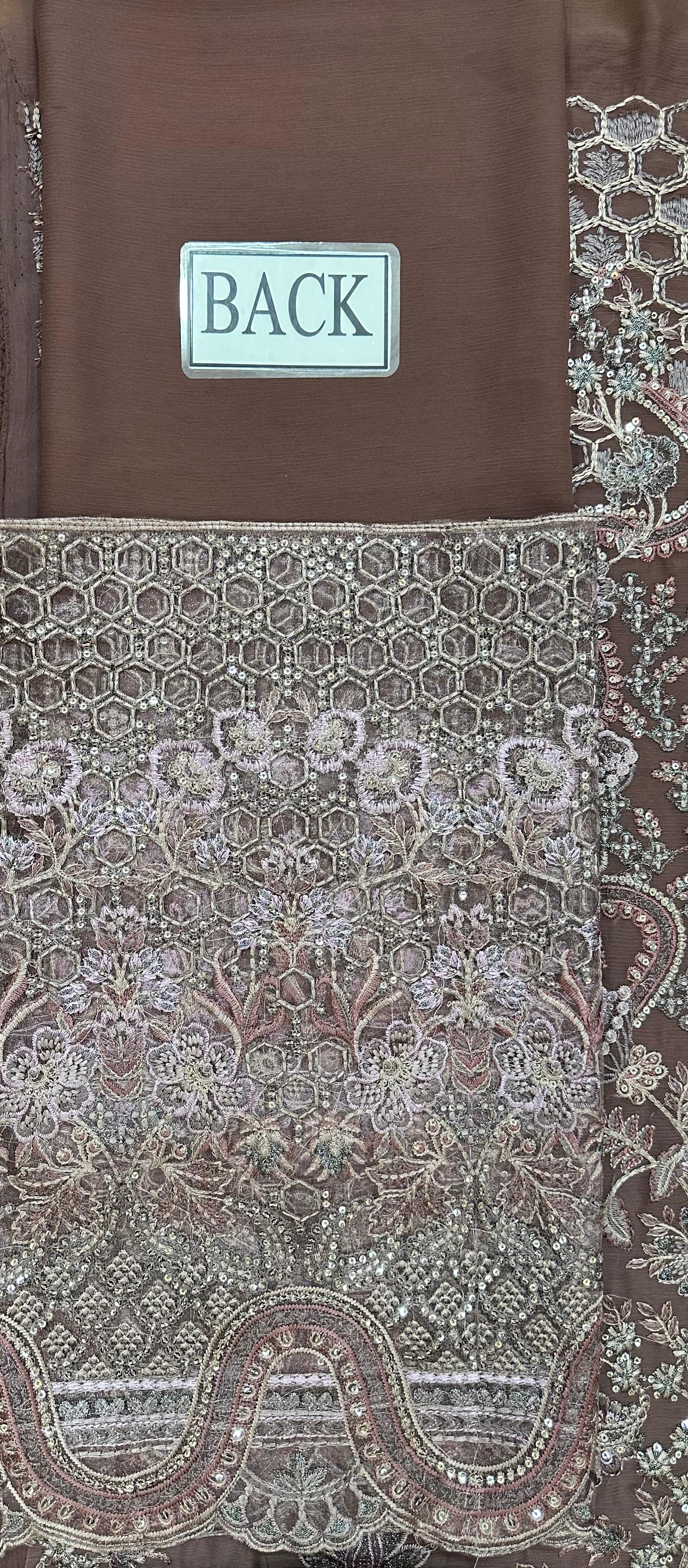 Amna's Clothing 001 - Premium Embroidered Chiffon Suit