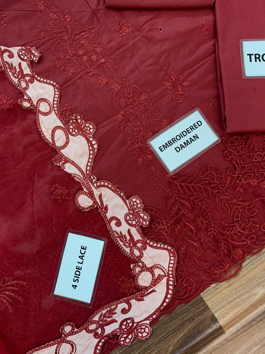 Premium Cotton | Chikankari |  Organza Dupatta