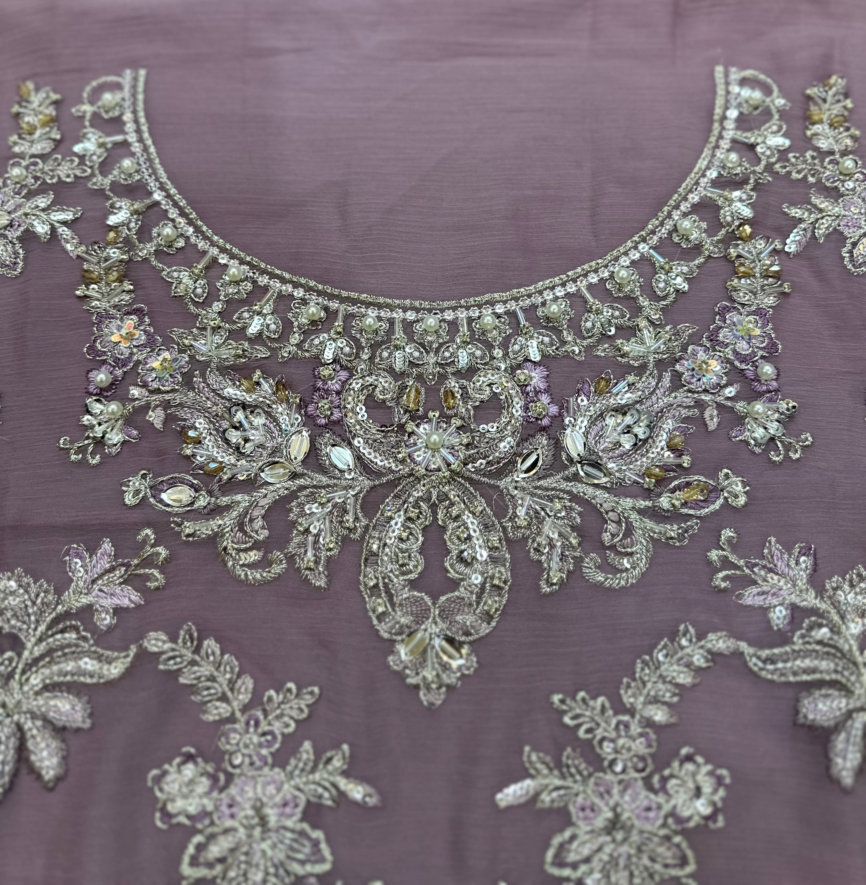 Aurelia Couture | Luxury Formal |  Mauve | Heavy Embroidered
