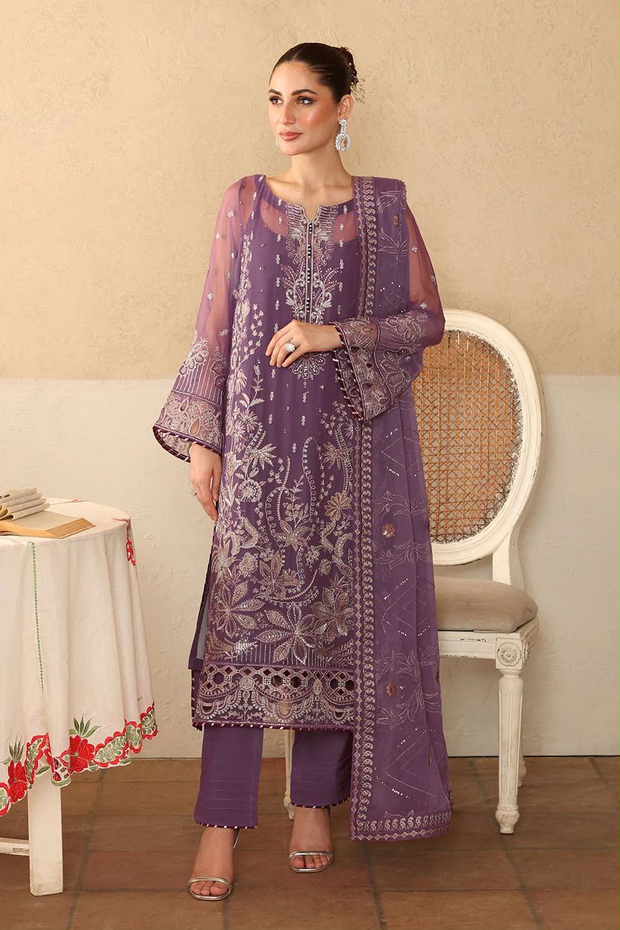 Premium | Chiffon | Embroidered | Ramsha