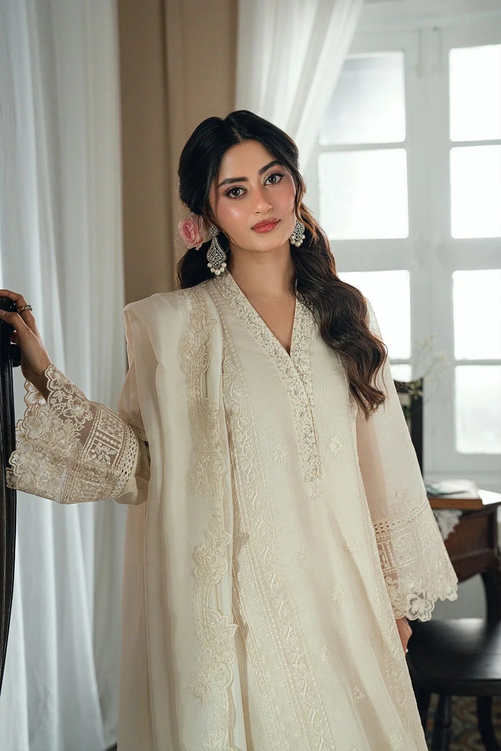 Amna's Clothing 003 - Premium Embroidered Chiffon Suit